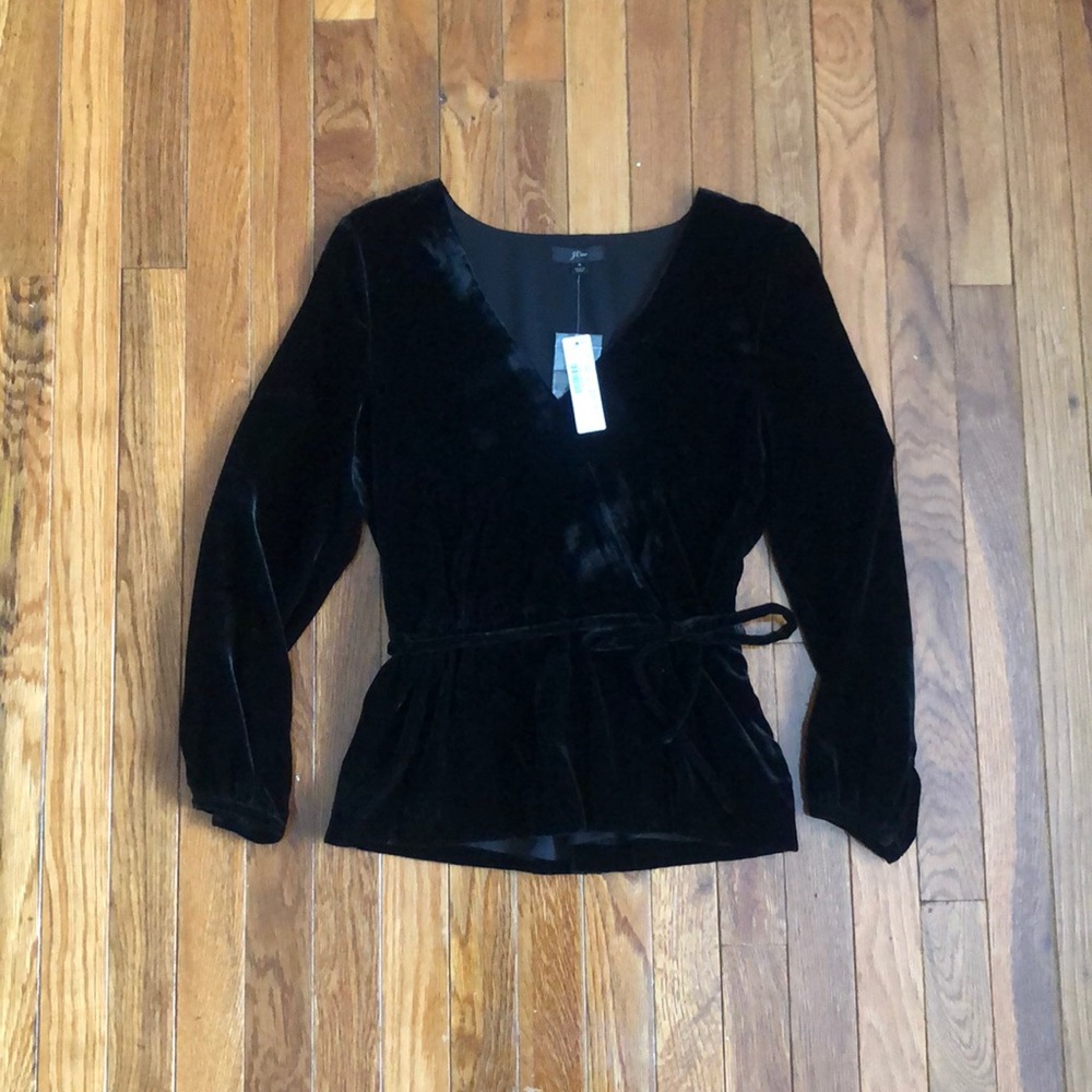Size 4 Black long sleeve J. Crew top